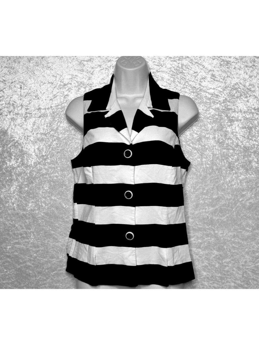 Vintage Sheri Martin Sleeveless Button-Up Blouse Size 10